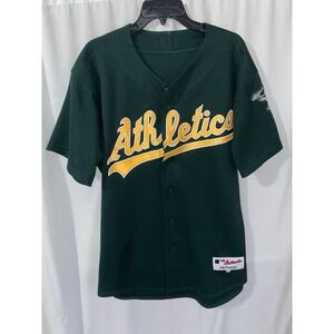 Majestic Oakland Athletics Jersey Mens Size 44 Green MLB